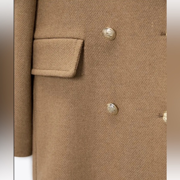 Zara Double breasted wool blend coat - Picture 9 of 10